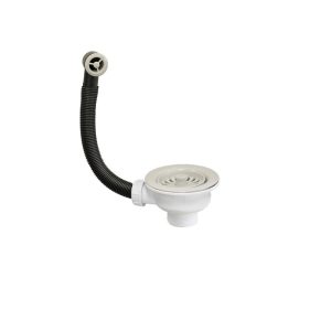 Выпуск для мойки McAlpine 3 1/2 с переливом полярный белый (OF2-113S-PWG)