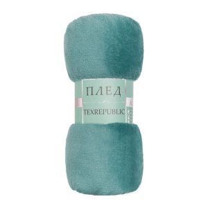 Плед 150х200 см TexRepublic микрофибра бирюзовый