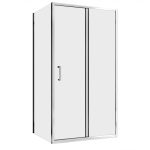 Душевой уголок Abber Schwarzer Diamant хром 120х50х190 см прямоугольник стекло прозрачное 5 мм (AG301205-S505)