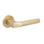 Ручка дверная Fuaro Prizma SSG-39 круглая розетка сатинированное золото (46859)