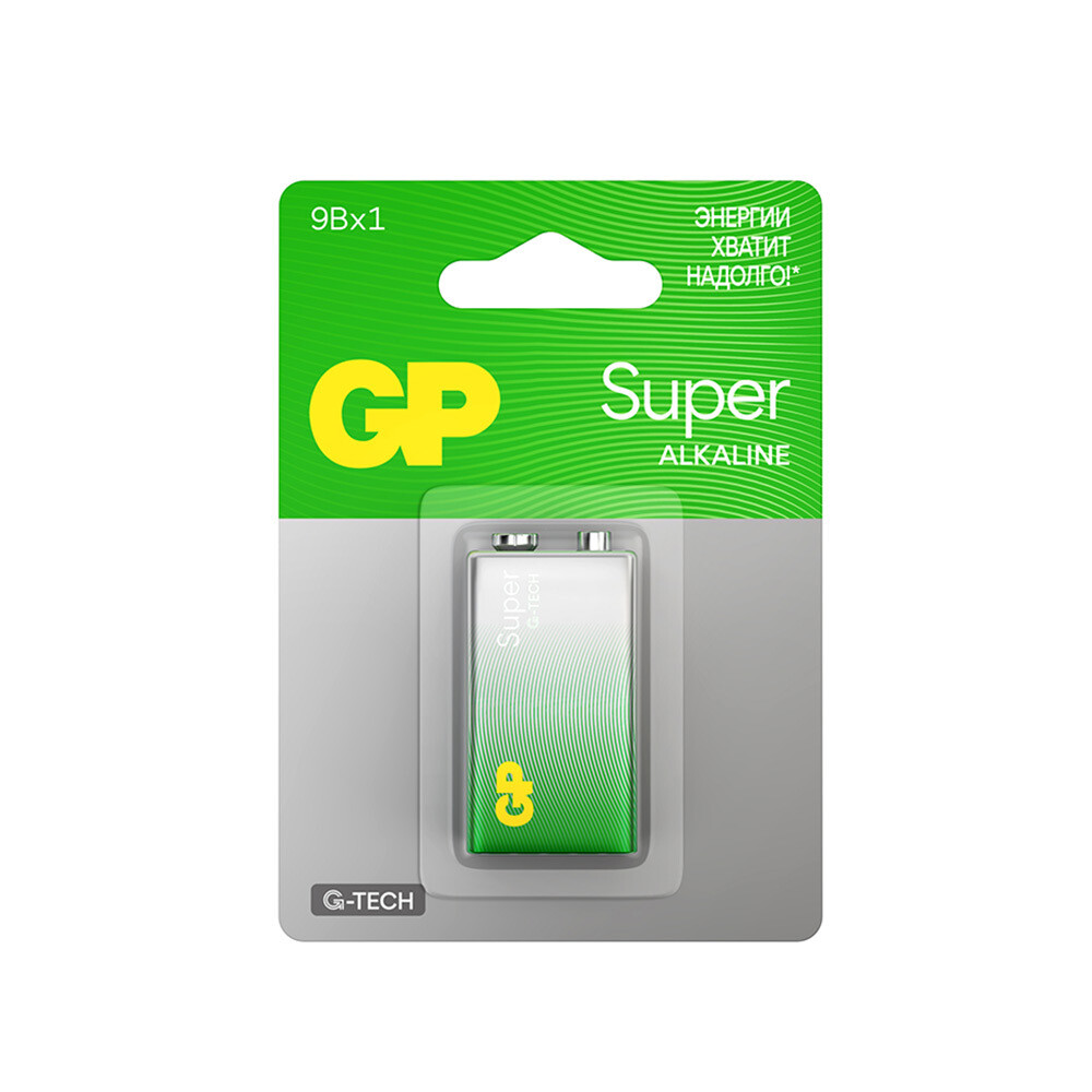 original-10279.jpg Батарейка GP Batteries Super Алкалин крона 6LR61/6F22 9 В (1 шт.) (GP 1604AA21-5CRSBC1) — изображение 1