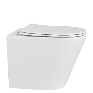 Унитаз напольный приставной Abber Bequem с горизонтальным выпуском сиденье с микролифтом (AC1113)