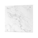 Панель стеновая закаленное стекло для кухни 600х600х4 мм мрамор белый