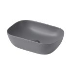 Раковина Abber Rechteck 46 см накладная серая матовая (AC2200MG)