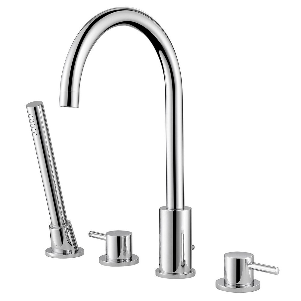 original-1043.jpg Смеситель на борт ванны Abber Wasser Kreis хром однорычажный с лейкой (AF8113) — изображение 1