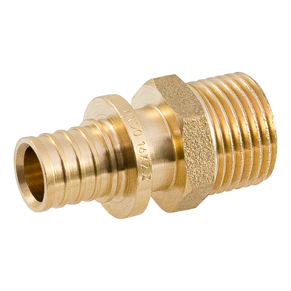 original-10553.jpg Соединитель прямой Ondo 16 мм х 1/2 НР(ш) латунь (OXM01612) — изображение 1