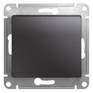 Выключатель Systeme Electric Glossa одноклавишный встраиваемый графит (GSL001311)
