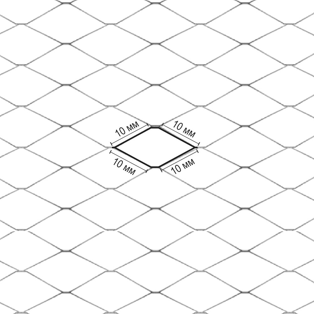 original-10849.jpg Сетка штукатурная ЦПВС оцинкованная 10х10 мм 1х10 м рулон — изображение 1