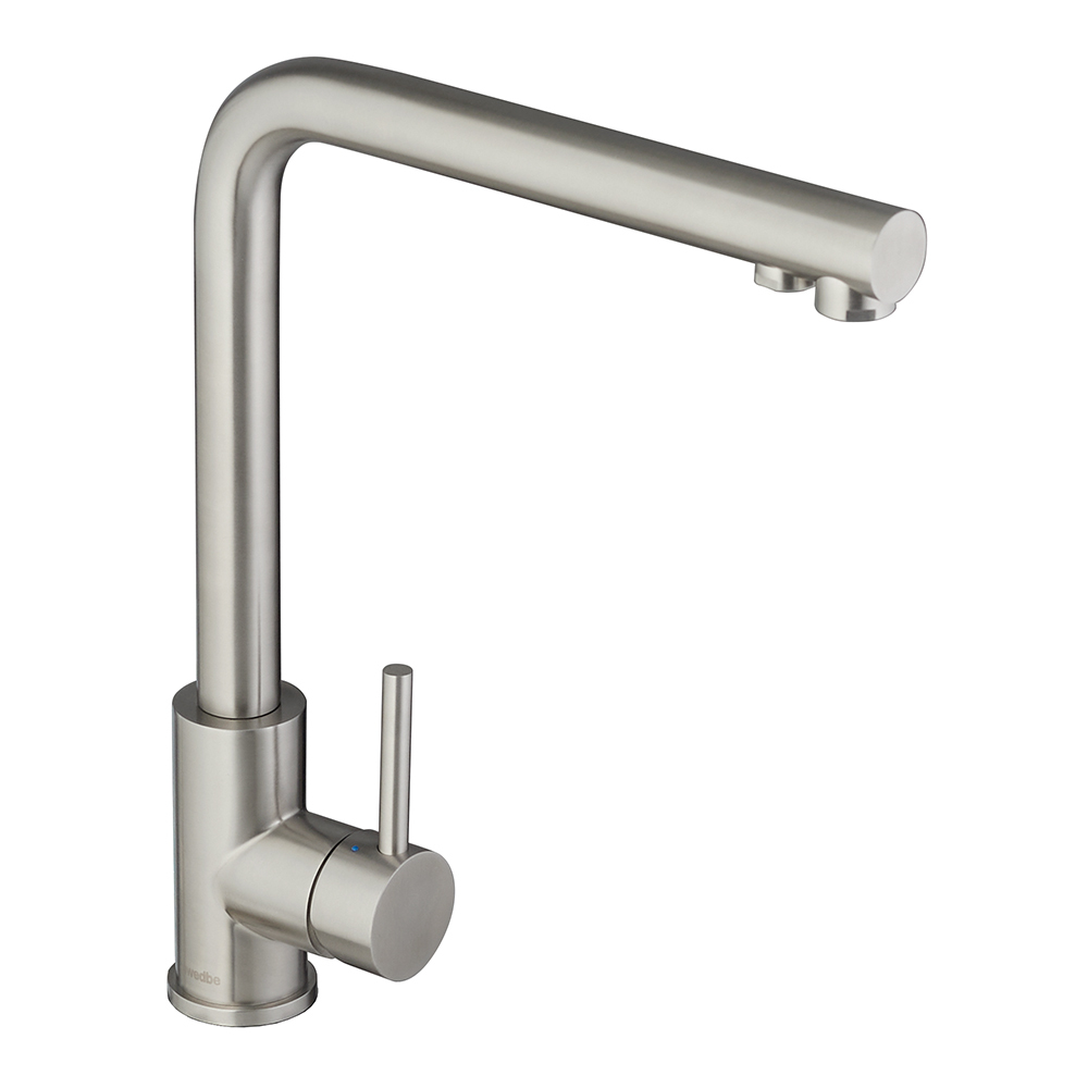 original-1090.jpg Смеситель для кухни Swedbe Selene Plus сталь с высоким изливом с подключением к фильтру однорычажный (8540) — изображение 1