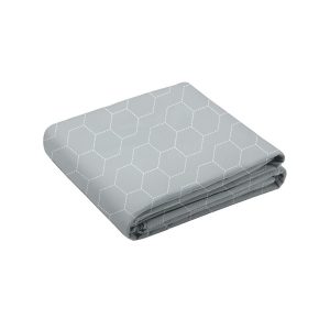 Простыня на резинке 180х200х25 см бязь серая MiaСона Polo