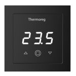 Терморегулятор электронный сенсорный для теплого пола Thermoreg TI-300 Black черный