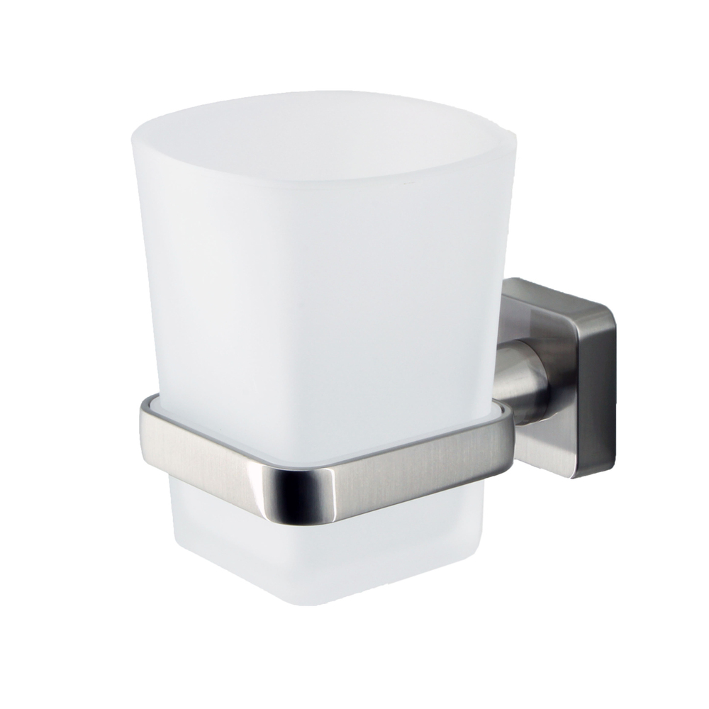 original-11446.jpg Стакан для ванной WasserKraft Rhin с держателем стекло матовый/металл хром (K-8728) — изображение 1