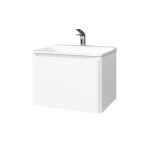 Комплект тумба с раковиной Raval Welto 60 см подвесная белая (Wel.01.60/P/W/RL)