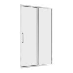 Душевая дверь Abber стекло прозрачное 160х195 см профиль хром 6 мм раздвижная (AG30160H)