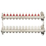 Коллекторная группа с расходомерами Ondo 1 ВР(г) х 12 выходов 3/4 НР(ш) ЕК х 1 ВР(г)