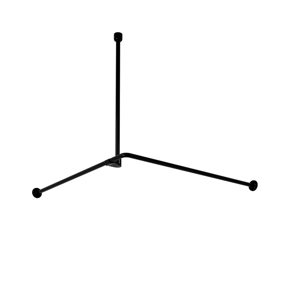 original-1209.jpg Карниз для ванной 90х90 см сборный Г-образный алюминий черный — изображение 1