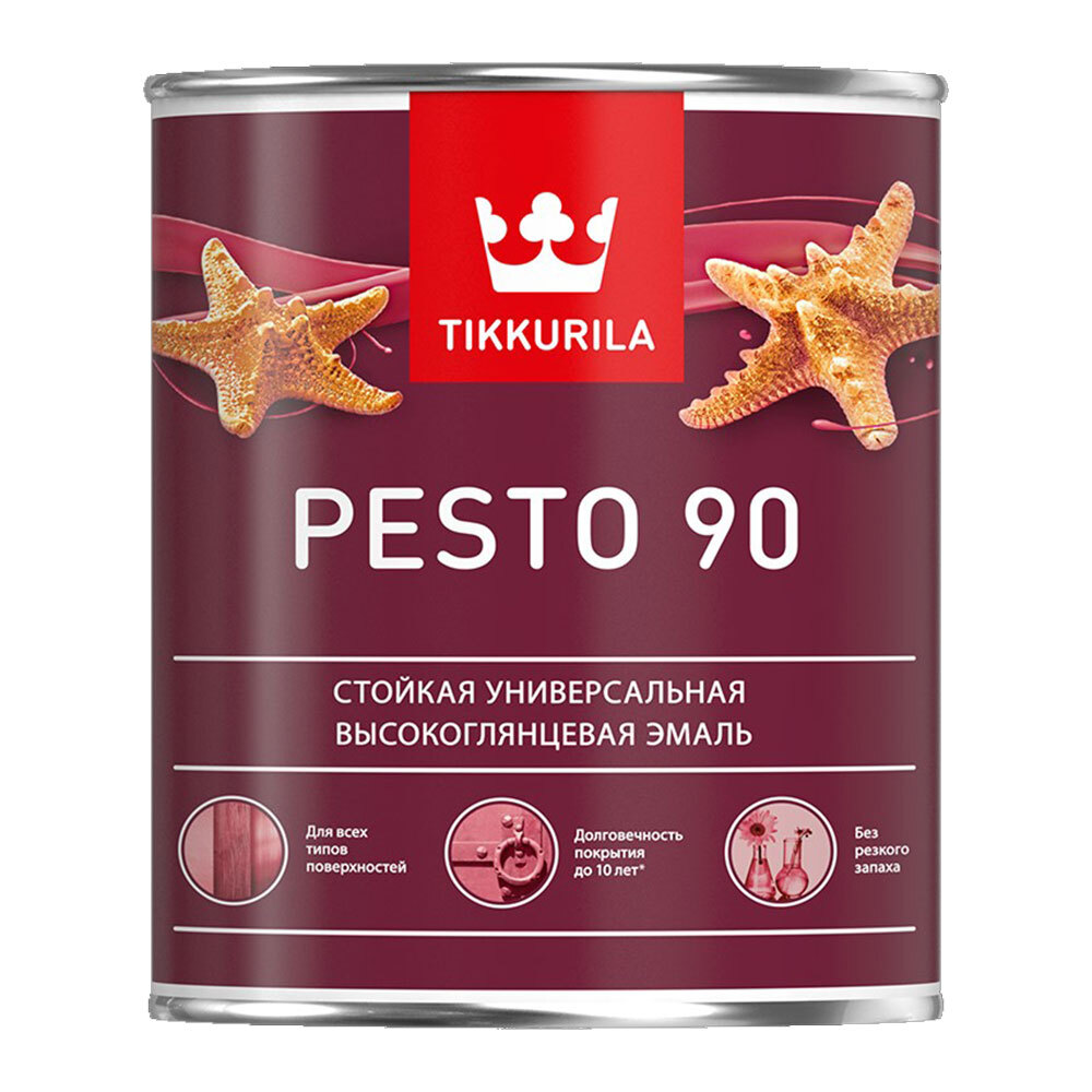 original-12166.jpg Эмаль алкидная Tikkurila/Tikkivala Pesto 90 база A глянцевая 0,9 л — изображение 1
