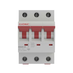Автоматический выключатель модульный DKC Yon Max MD63N 3P 50А тип C 6 кА 400 В (MD63N-3PC50)