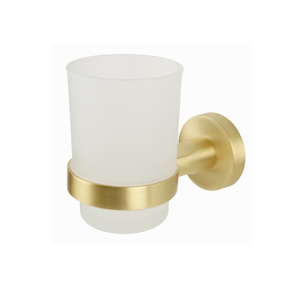 original-12247.jpg Стакан для ванной Zenfort 23584 с держателем стекло матовый/металл золото (102055) — изображение 1