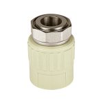 Муфта полипропиленовая Valfex с накидной гайкой 20 мм х 3/4 ВР(г) серая (10139120Г)