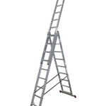 Лестница алюминиевая трансформер трехсекционная 9 ступеней Krause универсальная