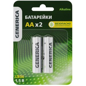 Батарейка Generica Alkaline АА пальчиковый LR6 1,5 В (2 шт.) (ABT-LR06-ST-L02-G)