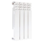 Радиатор биметаллический 500 мм 4 секции 1" боковое подключение белый