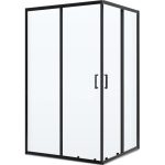 Душевой уголок BelBagno Uno черный 120х100х195 см прямоугольник стекло прозрачное 5 мм (UNO-195-AH-2-120/100-C-NERO)