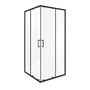 Душевой уголок Good Door Lite CR-100-C черный 100х100х190 см квадрат стекло прозрачное 5 мм (ЛТ00023)