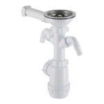 Сифон для мойки АНИ пласт 3 1/2х40 мм с выпуском d115 мм с переливом с соединением 40 мм (A0146SDIY)