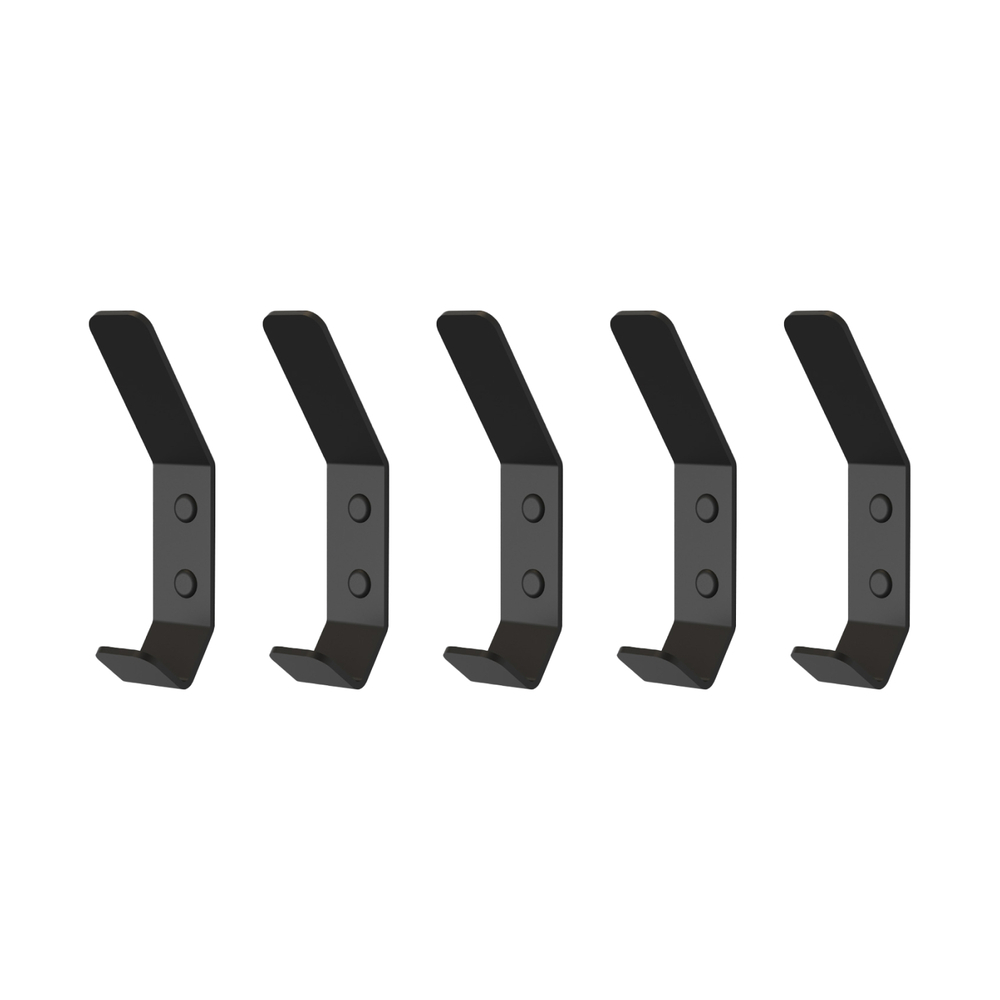 original-13460.jpg Крючок для ванной Граф Держалкин одинарный на шуруп металл черный (5 шт.) (KRM-005-ч) — изображение 1