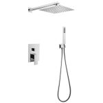 Душевая система Abber Daheim встраиваемая с верхним душем с лейкой со смесителем хром (AF8219)