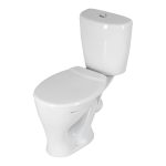Унитаз-компакт Универсал Обь с косым выпуском с сиденьем пластик белый (4607152360462)