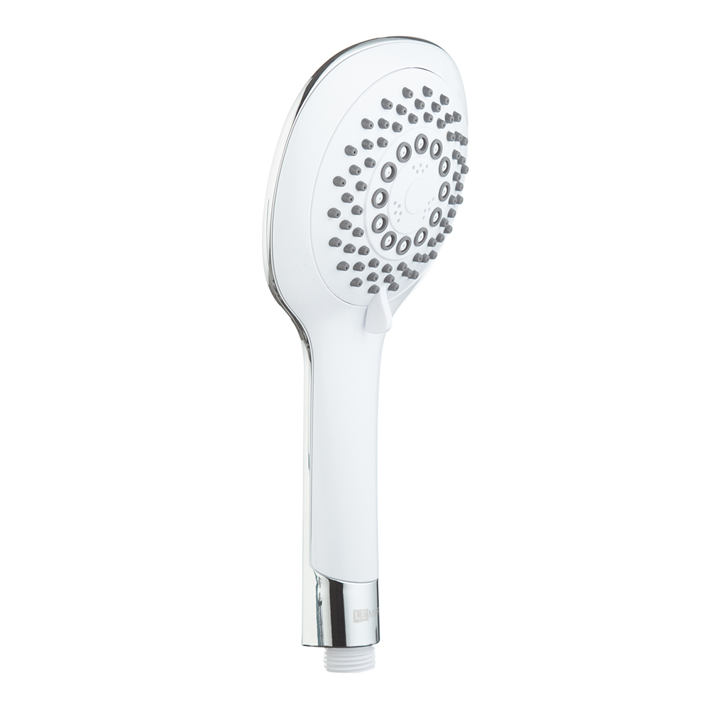 original-14116.jpg Лейка для душа Lemark d117 мм 5 режимов без шланга пластик белая/хром (LM0815CWhite) — изображение 1