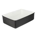 Раковина Corsa Deco Crystal 51 см накладная черная/белая матовая (ABCR51RBW)