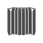 Накладка для прямоугольного плинтуса Ideal Дюра 80 мм графит (8 шт.)