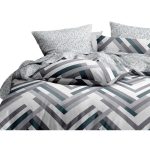 Комплект постельного белья 1,5-спальный бязь Trendi серый с простыней 150х215 см