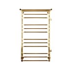 Полотенцесушитель водяной Indigo Brace 1000х500 мм лесенка с боковым подключением 600 мм справа с полкой золото