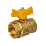 Кран шаровой газовый БАЗ 3/4 ВР(г) х 3/4 ВР(г) бабочка (БАЗ.А10.1.20.40)