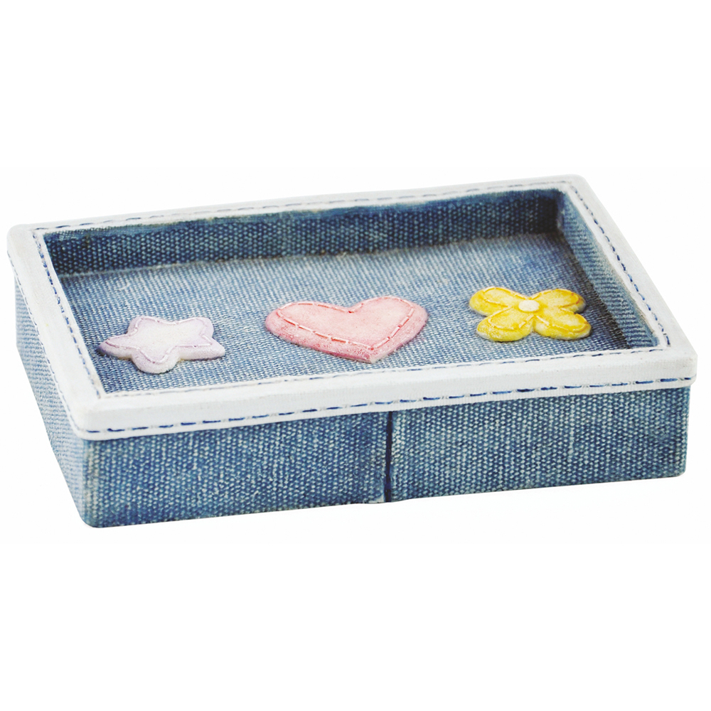 original-15186.jpg Мыльница для ванной WasserKraft K-3400 настольная полирезин синяя/белая (K-3429) — изображение 1