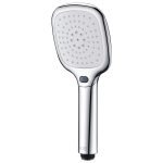 Лейка для душа WasserKraft 55х250 мм 3 режима без шланга пластик белая/хром (A065)