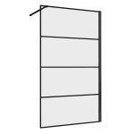 Душевая перегородка Abber Immer Offen черная 120х200 см стекло прозрачное 6 мм (AG65120B)