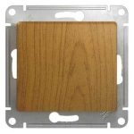 Выключатель Systeme Electric Glossa одноклавишный встраиваемый дуб (GSL000511)