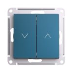 Кнопка управления жалюзи Systeme Electric AtlasDesign встраиваемая изумруд (ATN000819)