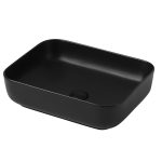 Раковина Abber Rechteck 50 см накладная черная матовая (AC2202MB)