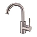 Смеситель для раковины РМС Sus сталь однорычажный с поворотным изливом (SUS124-001F-1)