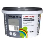 Эмаль универсальная акриловая Радуга Colors серая полуматовая 1,9 л
