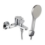 Смеситель для ванны Corsa Deco CX хром однорычажный с коротким изливом с лейкой (FBTCX1)