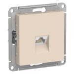 Розетка компьютерная Systeme Electric AtlasDesign встраиваемая бежевая RJ45 (ATN000286)