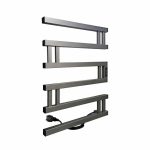 Полотенцесушитель электрический Indigo Muza 630х500 мм 128 Вт с терморегулятором графит металлик